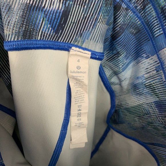 Lululemon Leggings On Pace Tight 7/8 Sun Dazed Multi Blue - Picture 7 of 16